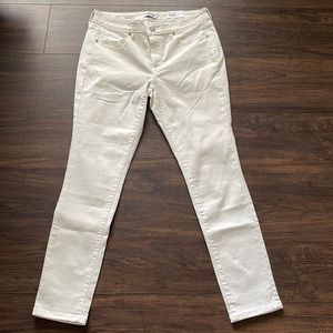 Sonoma Skinny lightweight stretch denim. Off white. Size 12. New!